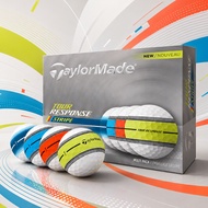 BINGO TaylorMade Tour Response Stripe Golf 12pcs/Box Four Colors Mixed Three-Layer Ball
