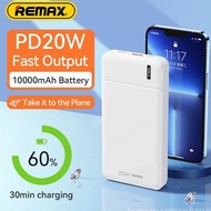 Remax Powerbank Portable Mobile Charger Fast Charging PD 20W 18W QC 10000mAh Ultra Slim Port Samsung iPhone Android