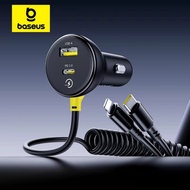 Baseus Circular Plastic Car Charger 60W 2-port fast Car Charger
