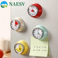 NAESV Mechanical Timer, 60-Minute Stopwatch Alarm Clock Visual Timer, Small with Loud Alarm Visualiz