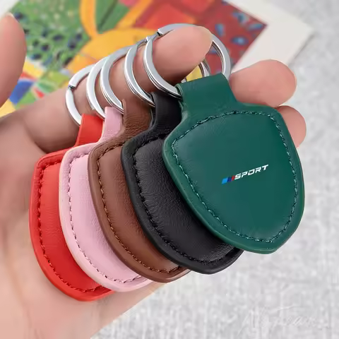 Car Shield Leather Keychain Key Ring Pendant Holder Gift Keyring For BMW M Emblem E46 E36 E34 F10 E9
