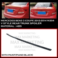 MERCEDES BENZ C-COUPE 2012-2014 W204 C250 C350 C63 V STYLE REAR TRUNK SPOILER DUCKTAIL WITH PAINT AB