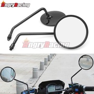 2X10mm Black Round Motorcycle Rearview Mirrors Rear View Mirror For Honda CB400SS CB1100 CB1300 Stre