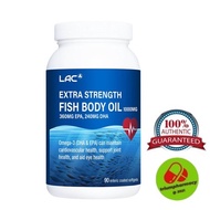 LAC Extra Strength Fish Body Oil 1000mg (90 Softgels) [Exp. Date 12/27]