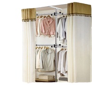 W-8 Ceiling Pole Hanger Floor Bedroom Open Simple Cloakroom Shelf Assembly Wardrobe Coat Rack Hanging LYCC