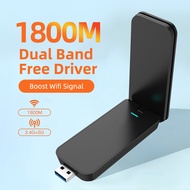 USB WiFi 6 Adapter, Wireless USB Adapter, AX1800 USB3.0 Dual Band 2.4GHz/5GHz Wireless Network Adapt