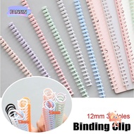 FANSIN1 10pcs Loose-leaf Ring, Binding Strip A4 A5 B5 Notebook Binding Clip, DIY 12mm 30 Hole Binder