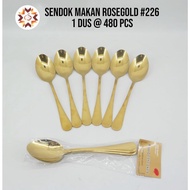 Thick Gold Tablespoons/Stainless Steel Korean Tablespoons/Rose Gold Spoons, 6 Pcs