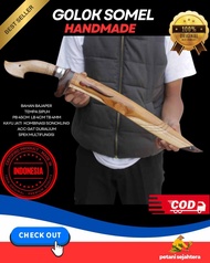 G0LOK SOMEL HANDMADE PB 45CM LB 42CM TB 4MM //KAYU JATI KOMBINASI SONOKELING // HANDLE ACC GAT DURAL