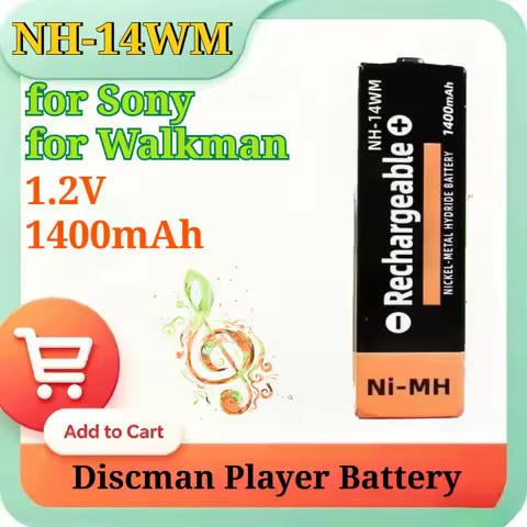 NH-14WM 1.2V 1400mAh Rechargeable Ni-MH Chewing Gum Battery for Sony for Walkman MD CD Discman Playe