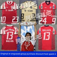 03 05 Bayern Munich Retro Home Kit No 13 Ballack Away Kit Schweinsteiger Long Sleeve and Short Sleev
