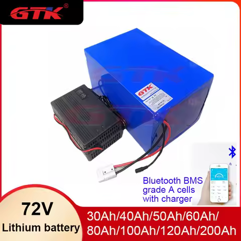 GTK 72V 30Ah 40Ah 50Ah 60Ah 80Ah 72V 100Ah 120Ah 200Ah Lithium ion Battery for 1500W 3000W 5000W 800