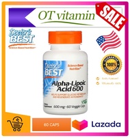 Doctor's Best, Alpha-Lipoic Acid, 600 mg, 60 Veggie Caps,alphalipoic,lipoic,alpha,doctorbest,อัลฟ่าไ