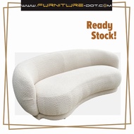 Serene Bouclé Sofa / Luxe Curve Sofa / Modern 3 Seater Sofa - FRM6289C