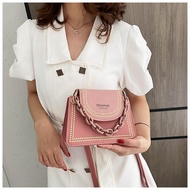 TAS SELEMPANG WANITA PESTA KOREA SLING BAG MEWAH IMPORT KULIT PUTIH BIRU RANTAI ABG MEIN TA153W1 ORI