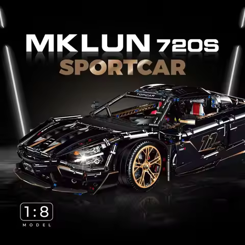 1:8 MOC Sport Racing CAR Model 720S With Motor 10625 3284Pcs Building Blocks Bricks Toys For Childre