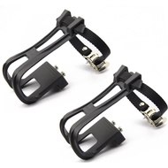 Leadrise1 Pasangan Tali Klip Pedal Basikal Nylon untuk Basikal MTB, Basikal Jalan Raya, Basikal Gunu