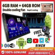 Double Fan Android Player 6GB+64GB android car player 7/9/10 inch Car Multimedia MP5 Player car andr