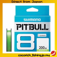 SHIMANO Pitbull 8-Strand PE Lure Casting Line, Ultra-Low Stretch, Lime Green, 200m, #1.0, 22.4lb (10