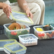 BROS Seal-In Square/Rectangular Transparent Plastic Food Storage Container | Bekas Makanan Dapur