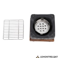 LEMONTRELQAT Japanese Charcoal Grill, Cast Metal Black Hibachi Grill, Professional Non Stick Fast He