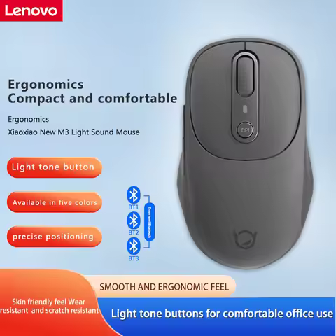 Mouse Lenovo Xiaoxin Bluetooth Wireless Mouse M3 Twilight Gray Light Sound Three Bluetooth Office Mo