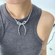 NHBP Bow necklace (crystal) สร้อยโบว์