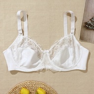 Softrhyme Plus Size Women Bra Elastic Stretch Sheer Lace Splice Underwire Bralette For Valentines Da