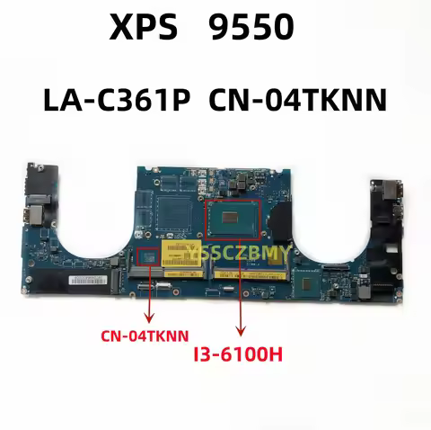 CN-04TKNN 04TKNN 4TKNN Mainboard For DELL XPS 15 9550 Laptop Motherboard LA-C361P With SR2FR I3-6100