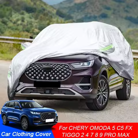 Full Car Cover Rain Frost Snow For Chery Omoda 5 C5 Tiggo 2 3X 4 5X 7 8 9 Pro Max 2018-2025 Dust Wat