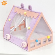 [Lacooppia2] Plush Doll Tent Bed Miniature Furniture for Bedroom Living Room Decoration