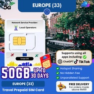 【🇪🇺 Europe SIM Card】【Can T1KTOK】【Europe 33 Countries】Europe SIM Card Switzerland France Italy Turkey