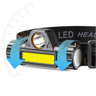 Đèn Pin Đội Đầu Đeo Trán sạc điện 2 chế độ - den pin - đèn bão - đèn di phượt -leo núi - du lịch -