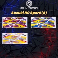 Suzuki RG Sport (6) Body Sticker - Purple / Blue / Silver
