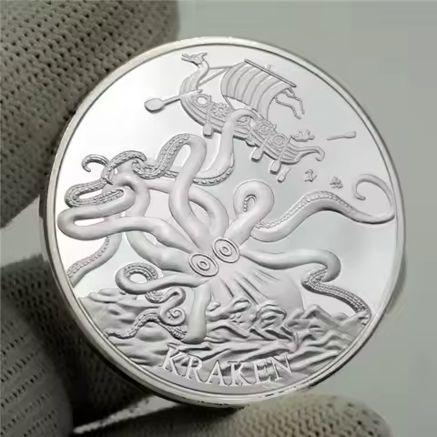Nordic Mythology Commemorative Coin Western Culture Silver Coin Medal,Greek Mythology North Sea Demo