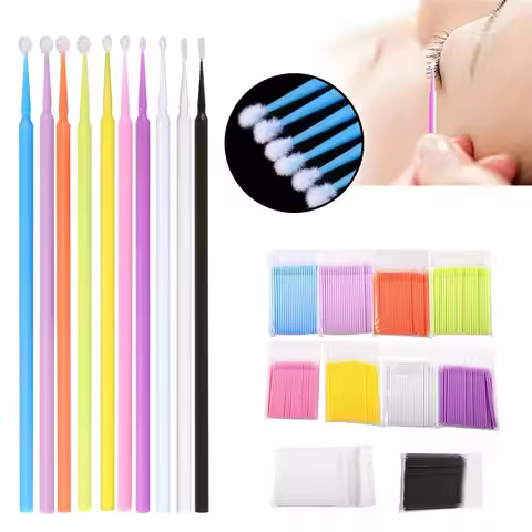 100Pcs/Pack Dental Microbrush Disposable Applicator Stick Oral Regular Fine Ultrafine S M L Mini Col