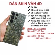 Transparent back 4D pattern skin sticker For Xiaomi 17 Pro 17 Pro Max 17 Ultra Xiaomi 15 15 Pro 15S 