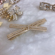 交叉款珍珠边夹 发夹 hair clip