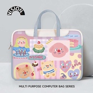 laptop bag bag VISION Cute Graffiti Laptop Bag Portable for Apple macbook15 Point 6 Inch New Air13.3 Huawei matebook Lenovo Women's 14 Liner Pro Protective Cover