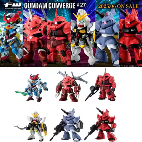 Bandai Genuine Gundam Shokugan Toys FW Series CONVERGE 26/27 Zaku GQuuuuuuX Sandrock Gundam Anime Fi