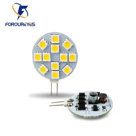 AC12V 24V G4 led Bulb 2W Round 5050 12leds No Flicker Constant Current Drive Lights Replace 20W Halo