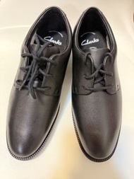Clarks 返學 皮鞋 Black Leather School Shoes Boys  UK 4