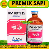 NOVA MECTIN 100ML - Obat Anti Parasit Cacing Gudik Kutu Caplak untuk Sapi Kambing Domba dan Anjing