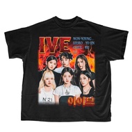 Kpop IVE Unisex T-Shirt Heavy Cotton Tee Hip Hop IVE Yujin Gaeul Wonyoung LIZ Rei Leeseo Unisex Casu