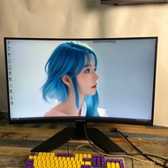 GIGABYTE Gigabait monitor 32-inci Skrin melengkung 2K Monitor permainan 165Hz G32QC