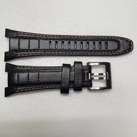 For Seiko Strap Sportura Series SNAD23 59 SNAE07 Specialized Notch 14mm Bracelet Lea-ther Wristband 