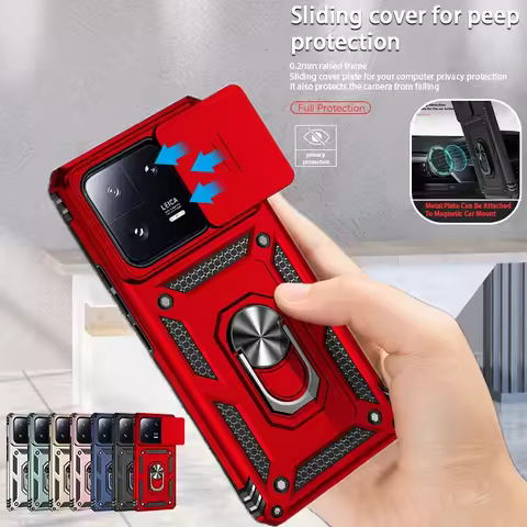 For xiaomi 13 pro case shockproof armor holder slide camera protect phone case for xiaomi 13 mi113 m