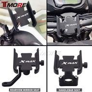 For Yamaha XMAX300 XMAX400 XMAX X-MAX 125 250 300 400 Motorcycle Handlebar Rearview Mobile Phone Holder GPS Stand Bracket xiguan.