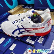 ASICS GEL BLADE 7 INDOOR SPORTS BADMINTON VOLLEYBALL SHOES (1073A041-100) WHITE / ASICS BLUE LIMITED