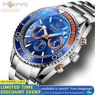 WISHDOIT jam tangan lelaki original jam Men s watch Sport watch Stainless steel strap watch couple watch jam tawaf watch